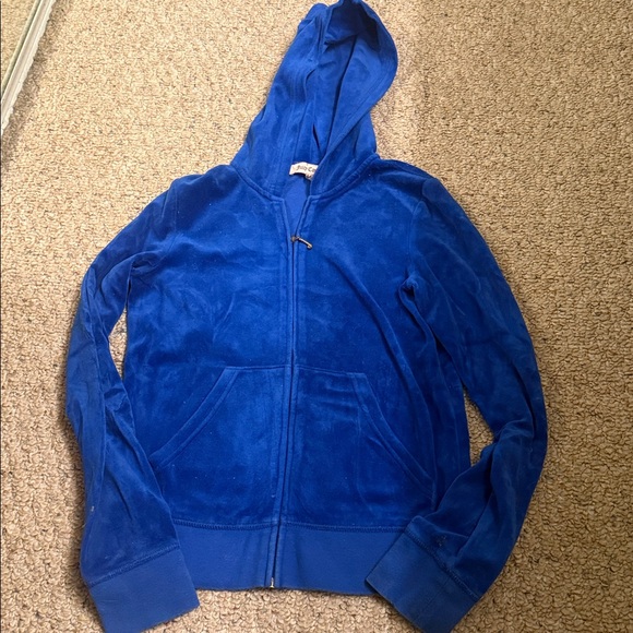 Y2K STYLE | Juicy Couture | Zip Up Velour Hoodie Size Medium - Picture 4 of 8